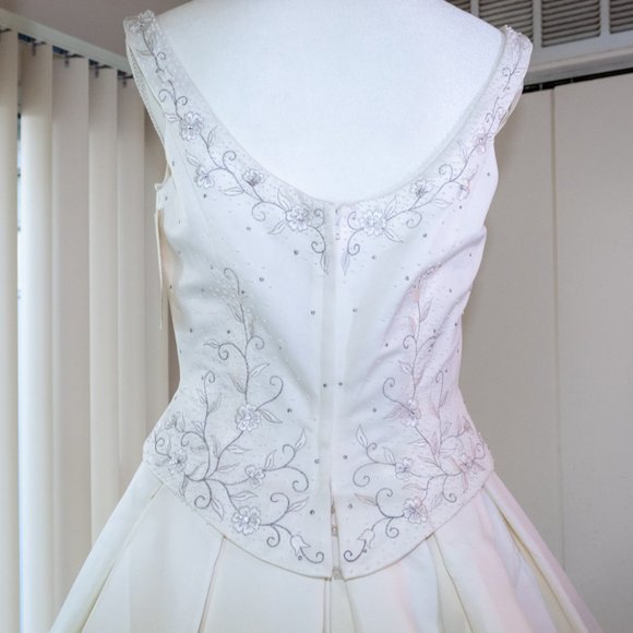 Kay's Bridal, Silk A-line Wedding Dress - Picture 4 of 5